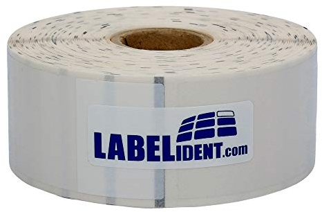 Kabeletiketten mit Black Mark, transparent - 34 x 100 mm - 500 Kabelmarkierer selbstlaminierend auf 25 mm Kern, Vinyl Etiketten für Kabel-Ø 8,3 bis 23,6 mm
