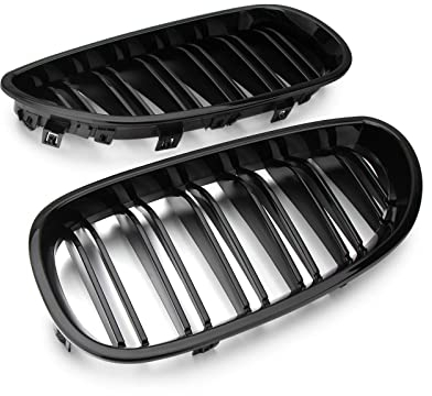 Twilight Garage SPORT KÜHLERGRILL DOPPELSTEG GRILL GLANZ SCHWARZ für 5er BMW Typ E60 Limousine und E61 Touring