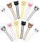 Aquarius Silicone Straps Holder with Animal Shapes Cartoon Cord Cable Organisers 12 Assorted Pcs