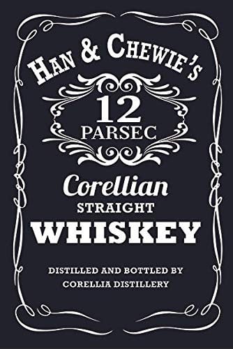 Artylicious A3 Poster mit Aufschrift Han & Chewie's Corellain Whiskey