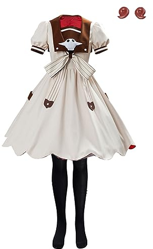 Damen Nene Yashiro Cosplay Kostüm WC gebunden Hanako Kun Yashiro Kleid mit Zubehör - Pink - Medium