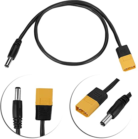 Oumefar XT60 Hochtemperatur Isolationsstecker Stecker an Stecker DC 5 , 5 x 2 , 5 mm DC5525 Stromkabel für die Reparatur des TS100 Lötkolbens im Freien