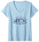 Damen Ich Bin Dann Mal Weg T-Shirt mit V-Ausschnitt