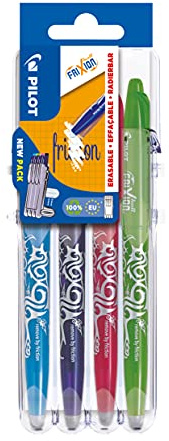 Pilot Pen 2260SG4L - FriXion Ball, Mine M 0.7, 4er Set, hellblau, pink, violett und hellgrün