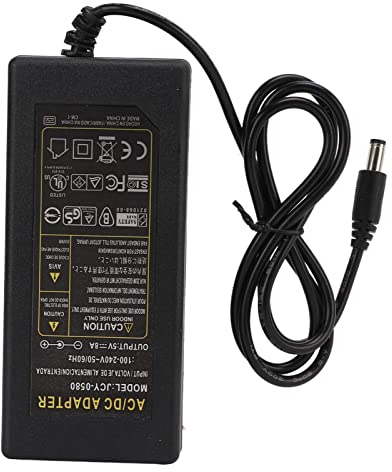 Netzteil AC(100-240V) bis DC(5V 8A) Netzadapter Transformator Ladegerät Transformator Stromschutzregler für LED-Lichtleiste Überwachungskamera Kamerasystem