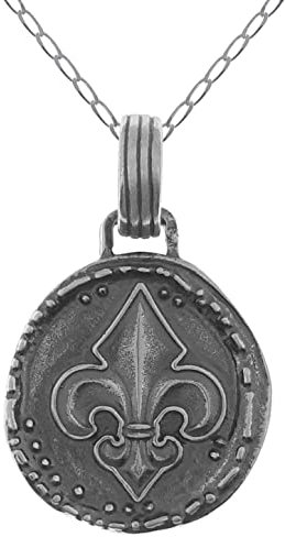 Collier Fleur de Lys en Argent 925 - Neuf - Homme - Longueur 45 cm