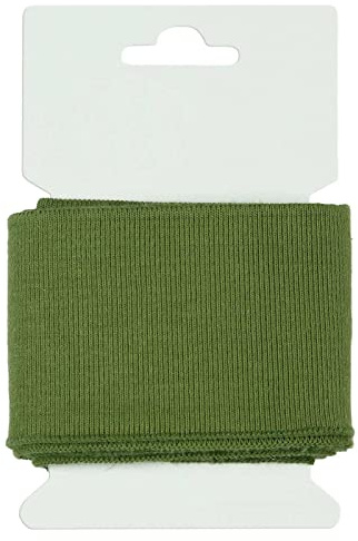 Cuff Bündchen Öko-Tex 135x7cm Strickbündchen Baumwolle in 50 Farben erhältlich, Farbe:054 - pistaziengrün