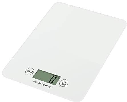 VORTEX K7912 Bouton tactile Vortex Fonction de tare Auto Zero-Auto off Système de capteur d'indication de surcharge/batterie faible Plate-forme en verre trempé Balance de cuisine électronique 5 kg