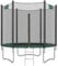 SONGMICS Trampoline 8 ft, 244 cm Dia. Kids Trampoline with Enclosure Net, Safety Pad, Ladder, 180 cm High Straight Pole, Steel Frame, Dark Green STR081C01