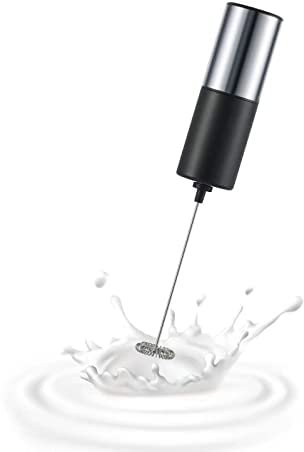 JQTOP Milk Frother Handheld for Coffee, Electric Whisk Drink Mixer for Lattes, Milk Foamer, Mini Blender Foam Maker for Lattes, Cappuccino, Hot Chocolate