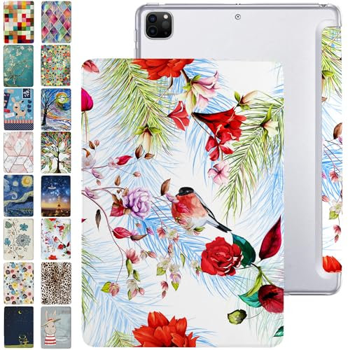 DuraSafe Cases per iPad PRO 12,9 pollici 12,9 pouces 6a 5a 4a [Pro 12.9 4 5 6 generazione 2020 2021 2022] Custodia protettiva trasparente in policarbonato stampato a tre pieghe leggera con copertura