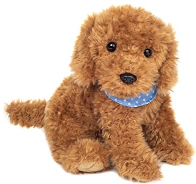 Teddy Hermann 91977 Goldendoodle Pudel Hund sitzend 30 cm, Kuscheltier, Plüschtier mit recycelter Füllung
