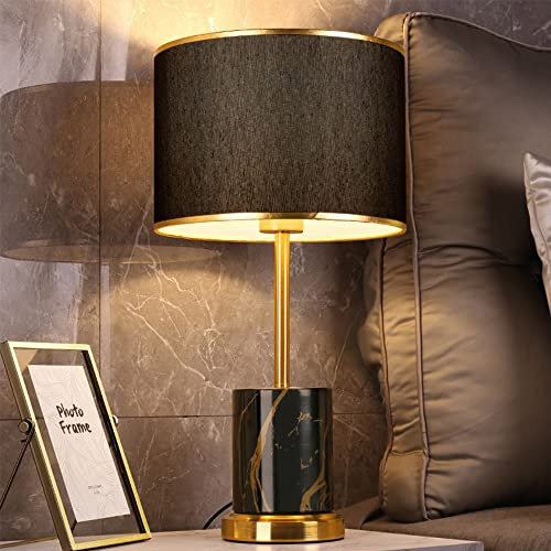 Mengjay lampe de chevet vintage, lampe de salon à poser, douille E27, avec interrupteur,Lampe de Table, Lampe de Chevet,Lampe de Bureau Salon D'étude à coucher Lampes décoratives de Club (Noir)