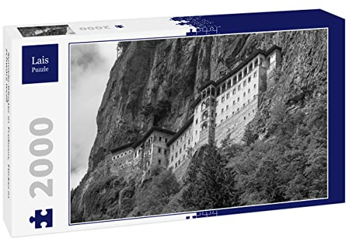 Lais Puzzle Sumela-Kloster in Trabzon, Türkei in schwarz weiß 2000 Teile