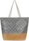 normani Große Schultertasche - Strandtasche - Shopper mit Reißverschluss und Innentasche - XL Damen Tasche 20 Liter Farbe Grau