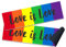 Hying 2 Stück Gay Pride Stoßstangen-Aufkleber für Autos, LGBTQ Love is Love Magnetische Stoßstangen-Aufkleber für Erwachsene, Magnetschild für Stolzparaden, Zubehör