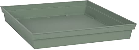 Soucoupe Toscane carrée 32 cm - Vert laurier - Eda