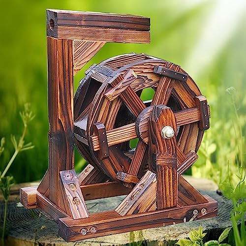 Fontaine Exterieure de Jardin,Fontaine à Eau en Bois de Sapin,Jeu d’Eau,Cascade,Décoration Fontaines de Cour en Plein Air,pour Piscine,Patio,Bain d'oiseau,Étang,Balcon,Piscine,Aquarium (Size : 90cm)