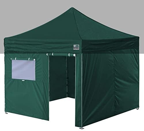 Eurmax USA Wände mit durchgehendem Reißverschluss für 25,4 x 25,4 cm, einfaches Pop-Up-Zelt, Seitenwand-Set mit aufrollbarem Netzfenster und Tür, nur 4 Wände, Rahmen und Oberseite Nicht im