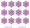 12 Pcs Glitter Snowflake Festive Garland, 10CM Christmas Hanging Decoration, Holiday Season, Winter Wonderland, Xmas Home Décor, Party Supplies, Purple
