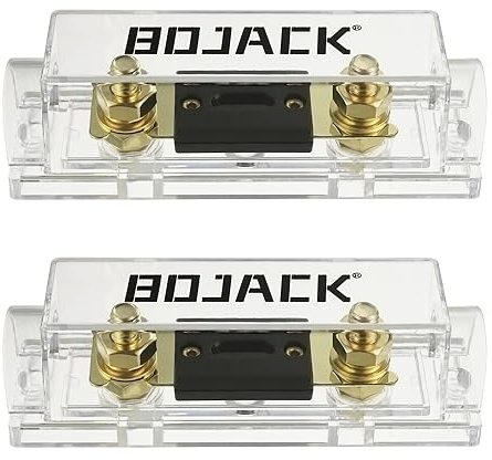 BOJACK 2 Stk. 60A ANL-Sicherungshalter und 2 Stk. 60 Amp 32 VDC ANL-Sicherungen für Audio- und Videosysteme