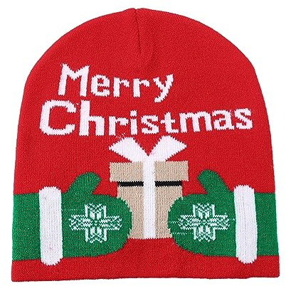 Kobilee Lustige Weihnachtsmützen Erwachsene Santa Strick Ugly Weihnachtsmütze Comfort Cap Unisex Plüsch für Party Rentier Wichtelmütze Weihnachten Weihnachtsmann Mütze Nikolausmütze