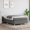 Festnight Boxspringbett 120x200 mit Matratze Polsterbett 120x200 Doppelbett Bett ohne Kopfteil Dunkelgrau Taschenfederkernmatratze Stoff Boxspringbett mit Matratze Bett mit Matratze und Lattenrost