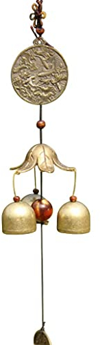 Vintage Messing Fisch Lotus Teich Windspiel für Garten, perfekte Selbstkultivierung, ausgezeichnetes Geschenk und Sammlerstück