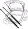 YYASWED 2 Pcs Gasfeder den Kofferraum eines Auto, Für Ford Granada Turnier(GNU) 1977-1985,Gasfeder Stoßdämpfer,Kofferraum Teleskopisch Hilfsstützstange
