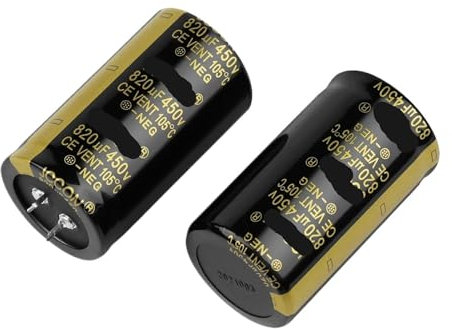 2Pcs 450V Capacitor Amplifier Electrolytic Capacitor 2000Hours 105 ℃ For Filter/Audio/Air Conditioner/HiFi/Power Capacitance IINKUEYK(450V470UF 35x50)
