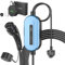 Evjuicion EV Charger Cable Type 2 to 3 Pin Plug 8M/26.2ft, [2.3kW, 10A] Electric Car Charger IP67/IP65, Type 2 Charging Cable 3 Pin with 4 LED Indicators, for Type 2 EVs and PHEVs (Blue)