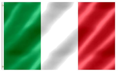 Italien Flagge 90x150 cm Italienisch Fahne mit Messing-Ösen für Sportveranstaltungen, Partys, Paraden Draußen Deko