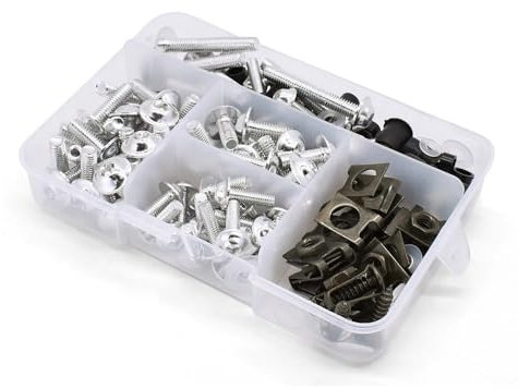 JIANYISR Motorrad Muttern Schrauben Motorrad Verkleidung Schraube Frühling Bolzen Kit Körper Fastener Clips Für Y&amaha Für YQ50 Für Aerox MBK Nitro Xt600 Nvx155 Für Aerox155 Nvx Aerox 155(Silver)