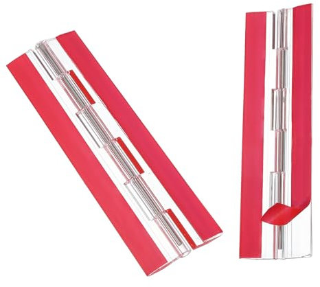 sourcing map Small Acrylic Hinges Plastic Self-Adhesive Clear Hinge 150 x 45 mm Continuous Piano Folding Hinges with Stainless Steel Shaft for Lid Crafts Display Stand Pack of 2