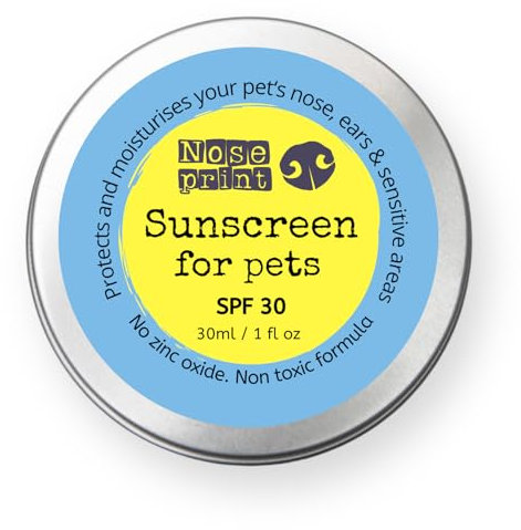 Noseprint SPF 30 Sun Protection Balm For Pets 30 ML in Tin | Moisturising Sunscreen For Dogs And Cat Non-Toxic Formula Dog Nose and Paw Sunblock Cream | Puppy Sun Protection (1)