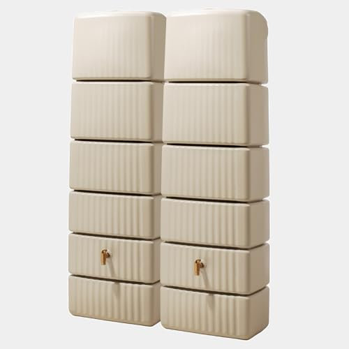 2X 330L GRAF Slim Wandtank Set mit Verbinder (Sandbeige)