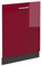 Vicco Tapa del lavavajillas R-Line, Rojo Burdeos Alto Brillo, 60 cm sin encimera