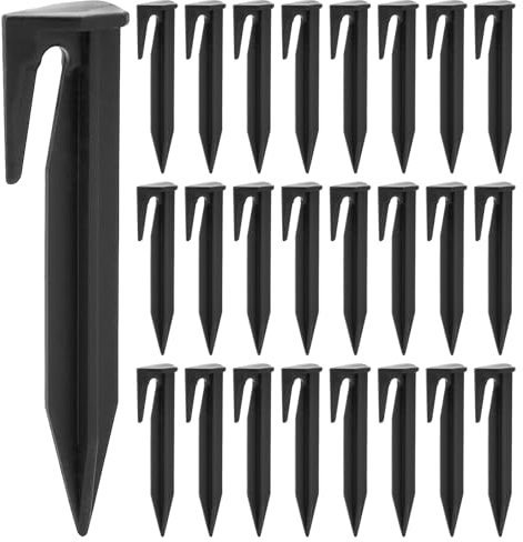 100 Stück Erdnägel für Mähroboter - Wetterbeständige Erdspieße aus Kunststoff - Universelle Kabelbefestigung für Begrenzungskabel - Kompatibel für Rasenroboter Zelt Camping