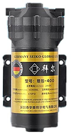 Filtros de Osmosis Inversa, 400 Gpd 24V DC Bomba de refuerzo del purificador de agua Universal 400g 500g de ósmosis inversa Bomba de diafragma + 5m 1/4 Tubo de agua , Kit Recambios Osmosis Inversa par