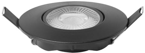 LICHT DISCOUNT LED Einbaustrahler Schwarz schwenkbar 230V 4,5W warmweiss 380 Lumen 3000K flache Bauweise nur 23-40 mm Einbautiefe Deckenspot Strahler