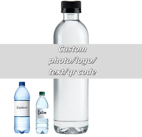 Custom Water Bottle Labels Personalised with Text,Photo,Logo – Waterproof Sticker Wrappers for Weddings, Birthdays, Graduations, Parties, Corporate Events
