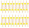 Nogeqi 40PCS Sponge Paint Brushes, Foam Brushes with Wooden Handle, Washable Painting Sponges for Graffiti Staining Varnishes and DIY Craft Arts Projects (0.6 Inch, Yellow)