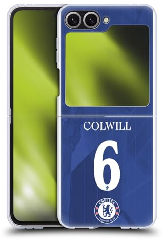 Head Case Designs Offizielle Chelsea Football Club Levi Colwill 2025/26 Spieler Home Kit Harte Rueckseiten Handyhülle Hülle Huelle kompatibel mit Samsung Galaxy Z Flip6