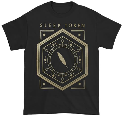 Rock Off officially licensed products Sleep Token Emergence Feathered Host T-Shirt Small Black