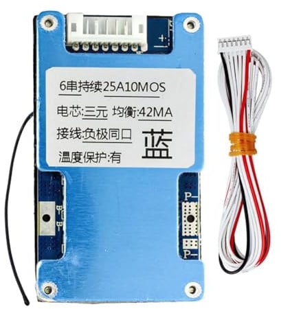 Osmond 6S 25A 22.2V Li-Ion Lmo Ternary Lithium 18650 Battery Charge Protection Board with Balance and Temperature Protect