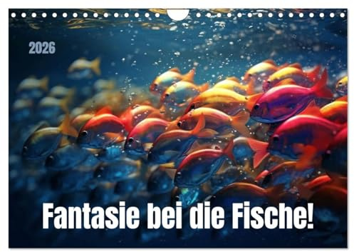 Fantasie bei die Fische! (Wandkalender 2026 DIN A4 quer), CALVENDO Monatskalender: Buntes Leben unter der Oberfläche der Fantasie (CALVENDO Tiere)