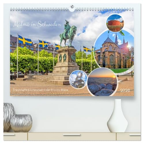Malmö in Schweden (hochwertiger Premium Wandkalender 2026 DIN A2 quer), Kunstdruck in Hochglanz: Eine traumhafte Küstenstadt in der Provinz Skåne (CALVENDO Orte)