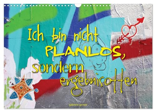 Ich bin nicht planlos, sondern ergebnisoffen (Wandkalender 2026 DIN A3 quer), CALVENDO Monatskalender: Ein cooler Kalender erfreut mit witzigen ... farbig, anspruchsvoll! (CALVENDO Spass)
