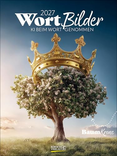 WortBilder 2027: KI-Foto-Wochenkalender. Klimaneutrale Herstellung.