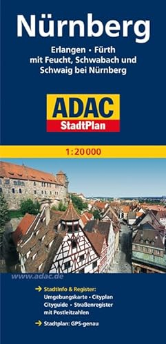 ADAC StadtPlan Nürnberg, Erlangen, Fürth mit Feucht, Schwabach und Schweig bei: Nürnberg 1:20 000 (ADAC Stadtpläne)